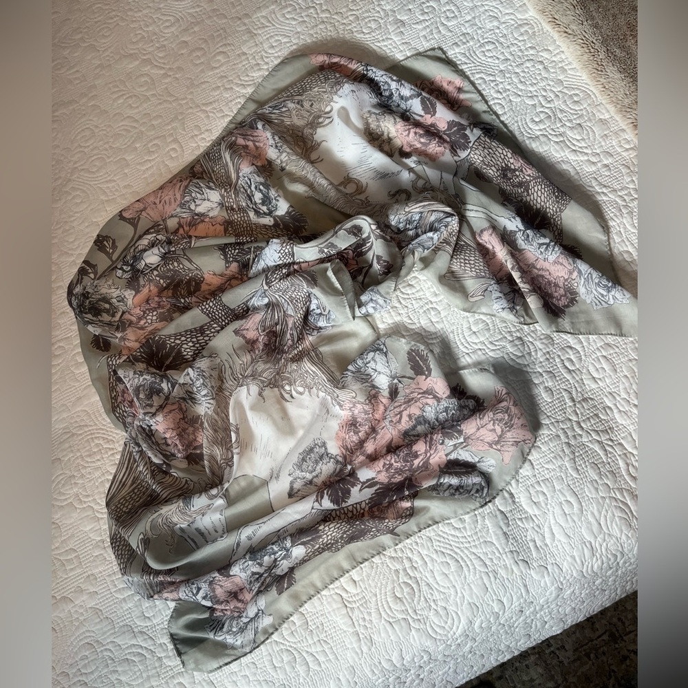 Floral/Horse Patterned H&M Scarf